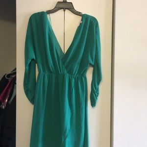 Green cocktail dress